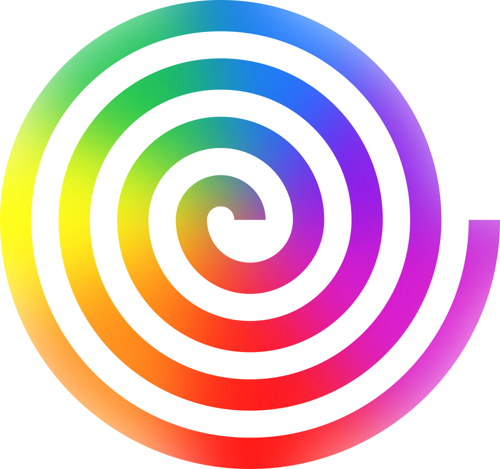 OnlineLabels Clip Art Rainbow Spiral 